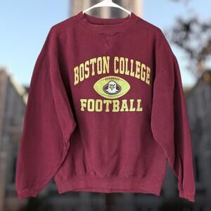 Vintage Cadre Y2K Boston College Eagles Football Maroon L Crewneck Sweatshirt